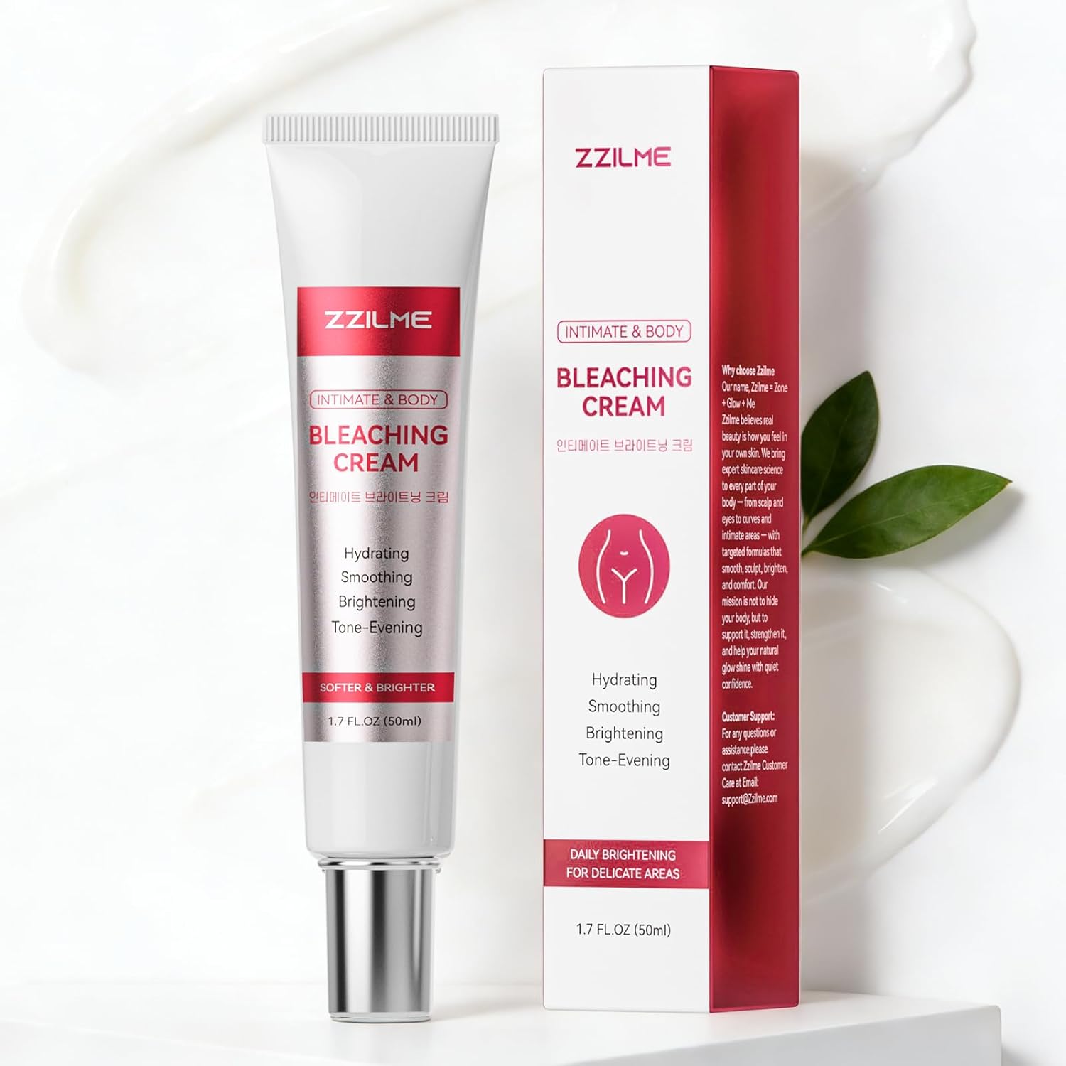 Intimate Brightening Body Cream for Women, Hydrating Underarms and Bikini Line with Niacinamide, Vitamin C and Aloe,Moisturizer for Knees, Inner Thighs, and Sensitive Skin,1.70 fl oz