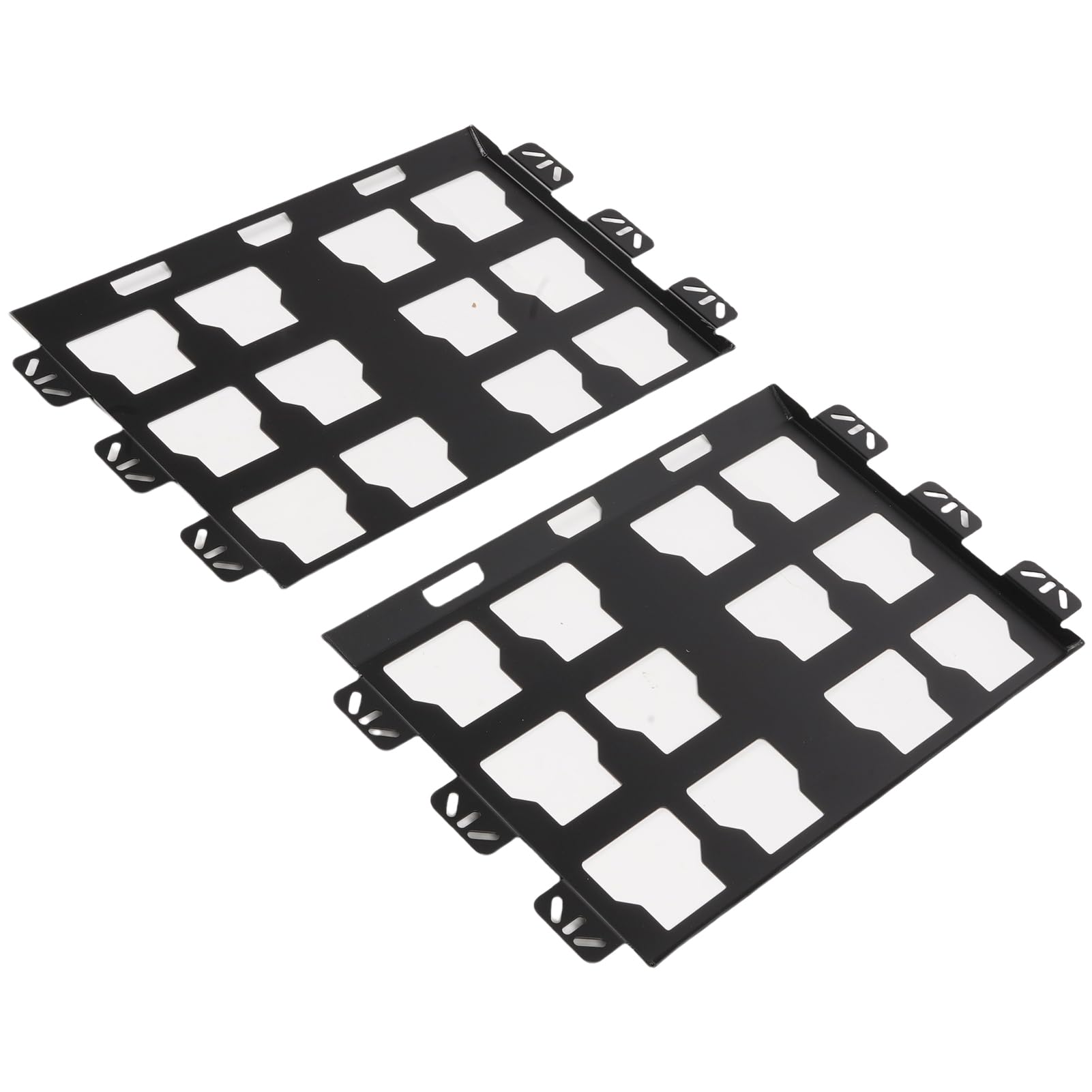 Generic Caja de Herramientas Placas de Montaje de Acero Resistente para Organización de Piso de Camión de Pared, Paquete de 2 Cajas de Herramientas de Placa Completa de Acero Inoxidable Organizador