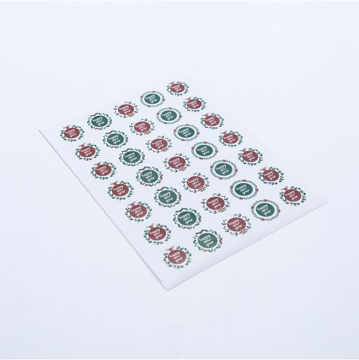 Bimotif Sticker, Renkli Happy New Year, 3 Cm, 700 Adet