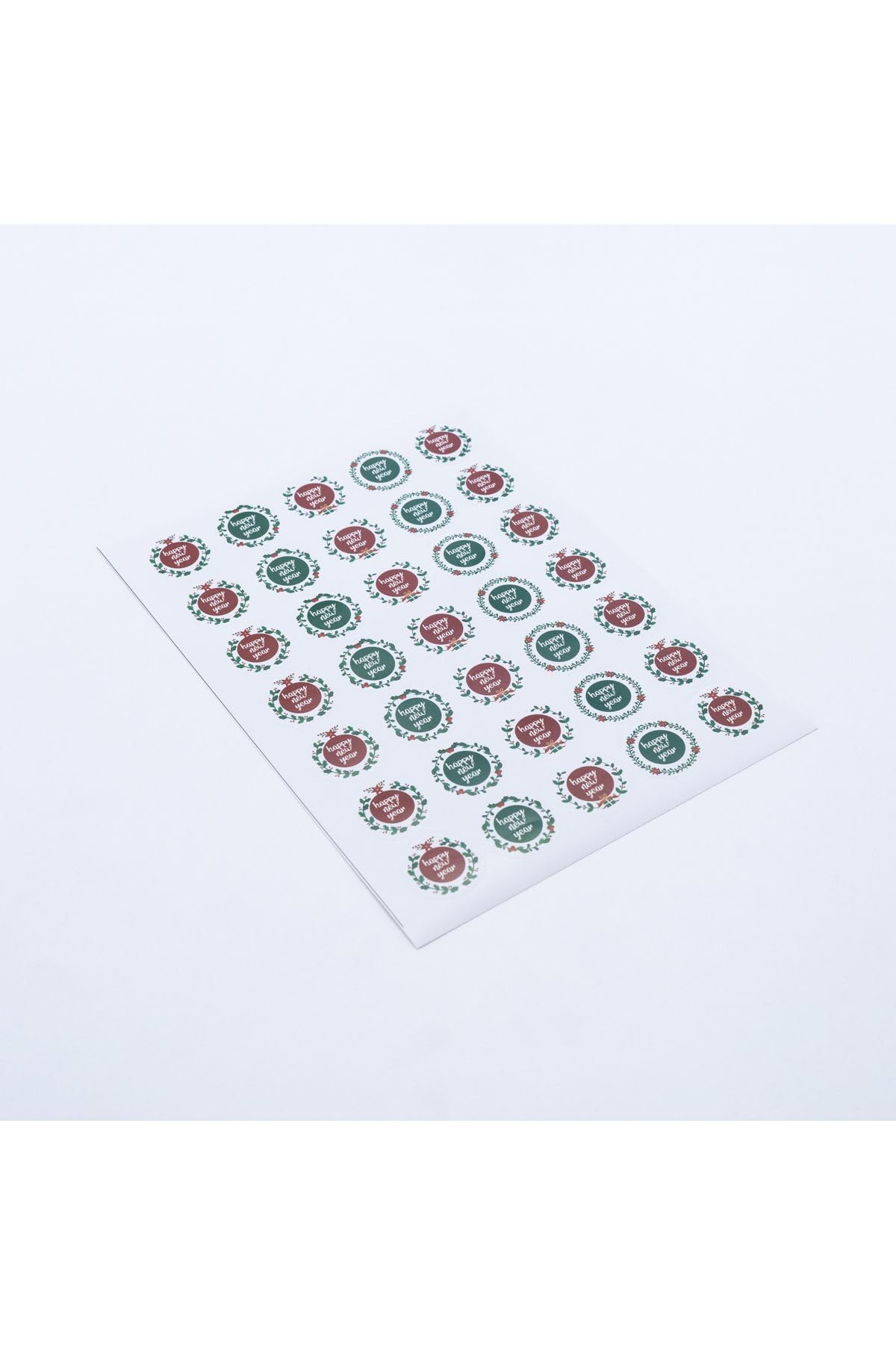 Bimotif Sticker, Renkli Happy New Year, 3 Cm, 525 Adet