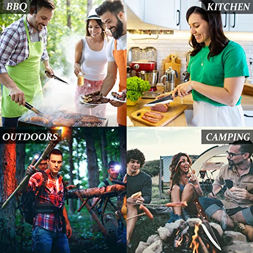 Zeng Butcher Knife Boning Knife With Sheath Viking Knife For Meat Cutting With Sharp Blade Wooden Handle Meat Knife Cleaver Fruits Knife Fillet Knife Kitchen Chef Knife For Home Kitchen And Restaurant #TOP6