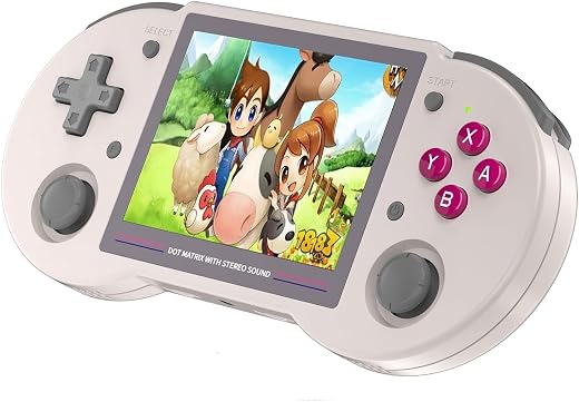 New World RG353PS Retro Handheld Game Console , Single Linux System 3.5 Inch IPS Screen 128G TF Card + P S P Games
