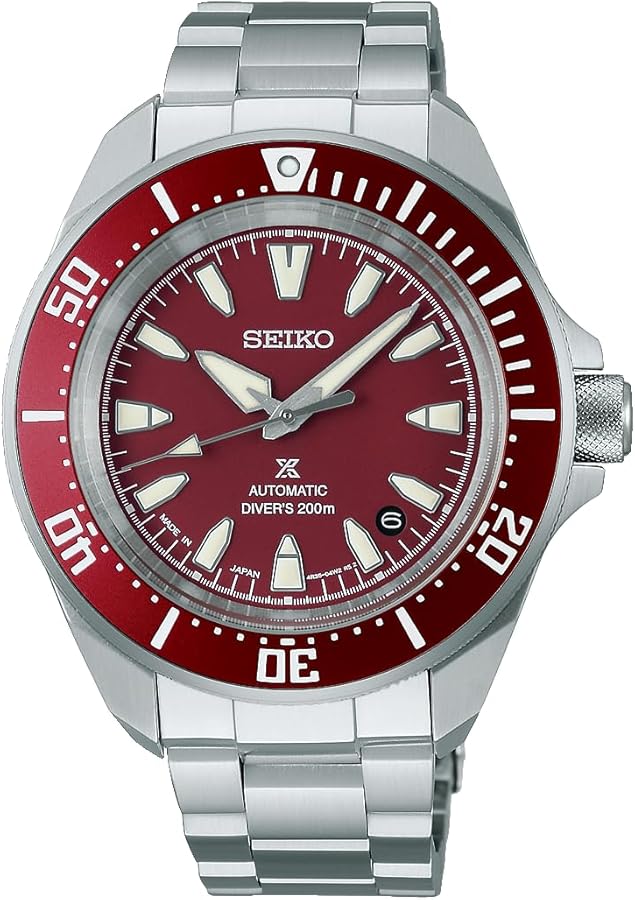 SEIKO 自動巻き時計 シルバー/赤 Amazon.co.jp: [セイコーウオッチ]PROSPEX SBDY129 メンズ腕時計 日本