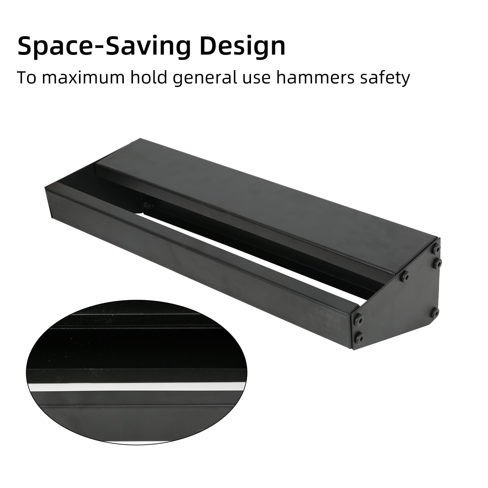 YCBTREE Hammer Holder,Tool Organizer Tool Rack Wall Mount Storage Rack Organizer for Workshop Shed Garage Home Tool Library (Hammer holder) - Image 3