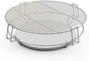S2C 1-Pack Cooking Grate System Grilling Accessory for 18" Kamado Joe Classic, Large Big Green Egg, Coyote The Asado Cooker, Pit Boss and Other kamado Grill