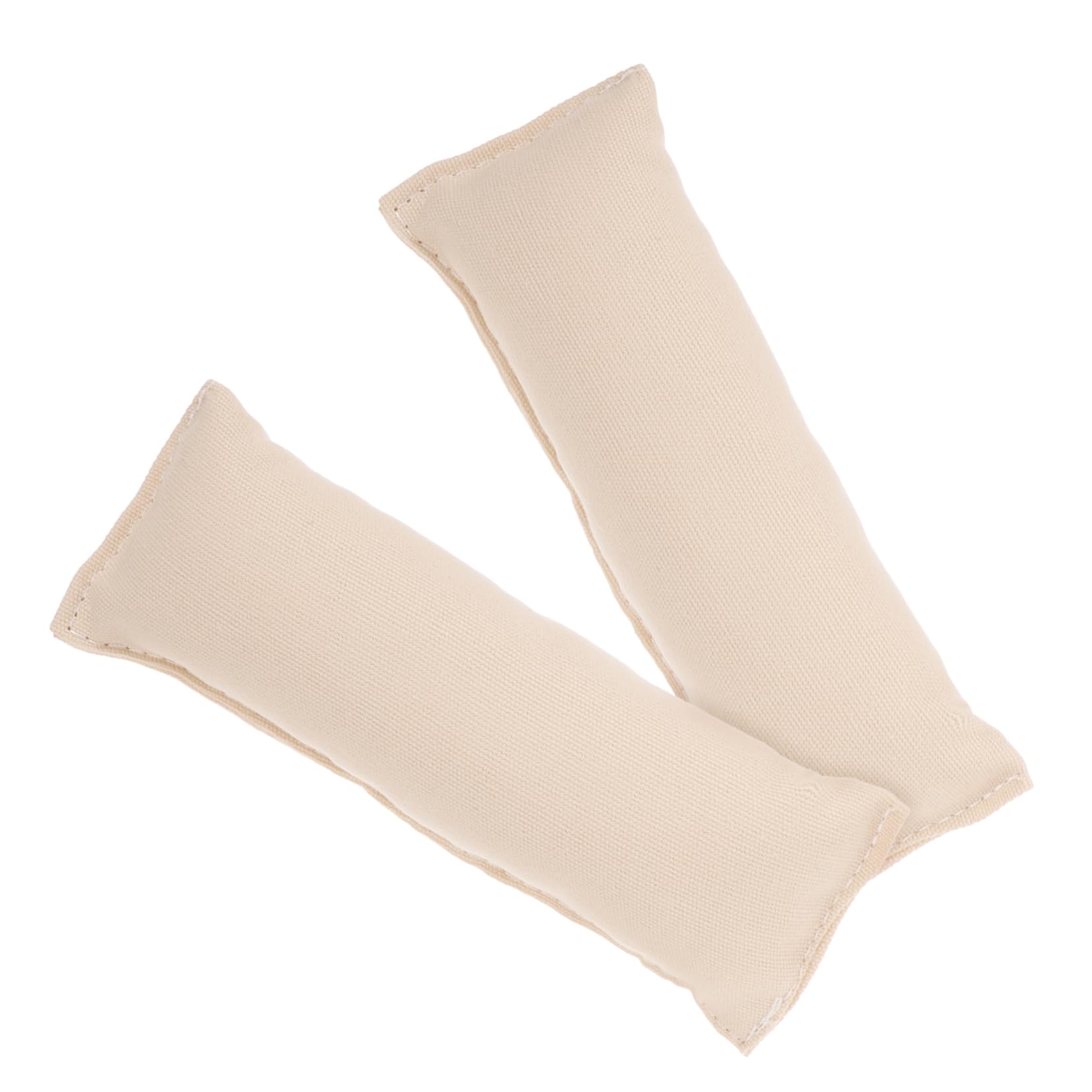 2pcs Cotton Keyboard Wrist and Elbow Pad Creamy White Slip Comfortable Support Mat for Office Computer Desk Ergonomic