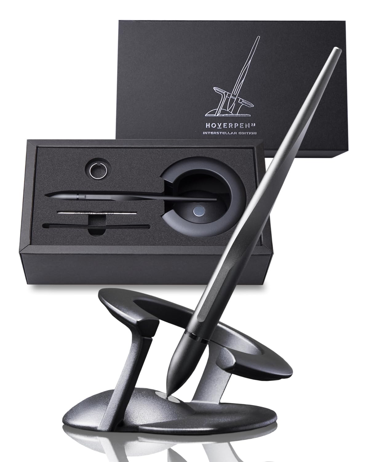 Novium Hoverpen Interstellar Penna fluttuante da scrivania levitazione magnetica Space Black