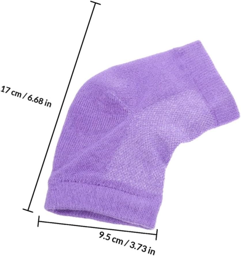 Breathable Gel Heel Socks 4 Pairs Toeless Cracking Preventing Foot Covers Washable Moisturizing Socks for Dry Feet Care
