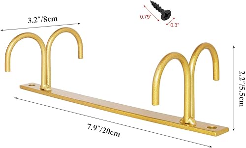 Miniatura 10 de Mocoum Estante organizador rústico para tazas debajo del gabinete, soporte para tazas debajo del estante, 12 ganchos colgantes para tazas, tazas de