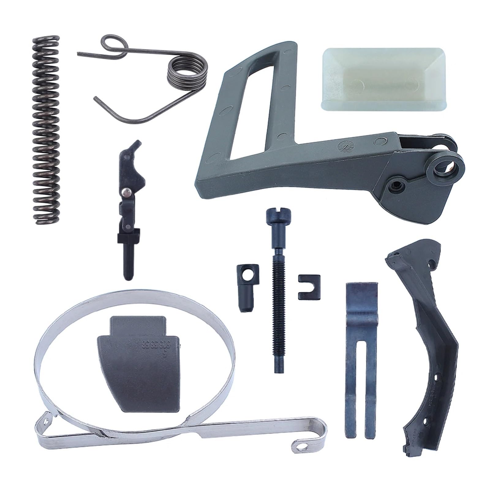 Kit de Receptor de Resorte Tensor de Banda Protectora de manija de Freno de Cadena for Motosierra H-usqvarn 266 268 272