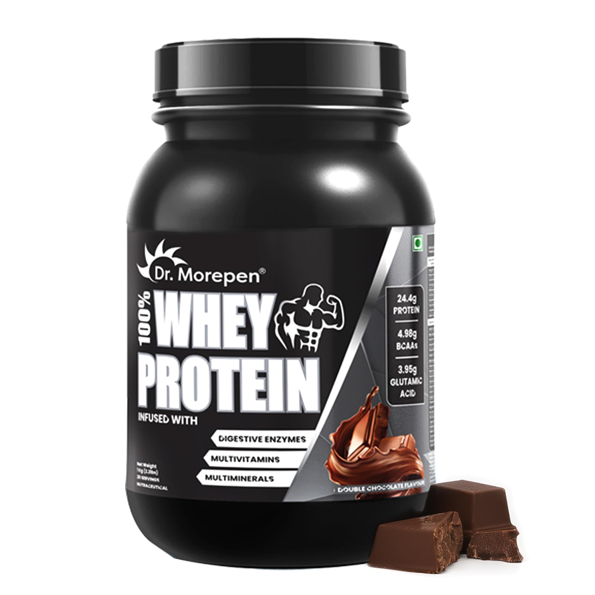 DR. MOREPEN Muscle Food 100% Whey Protein With Vitamins, Minerals & BCAAs | Double Chocolate | 25 Servings - 1Kg (B093C74NRN) Amazon Price History, Amazon Price Tracker