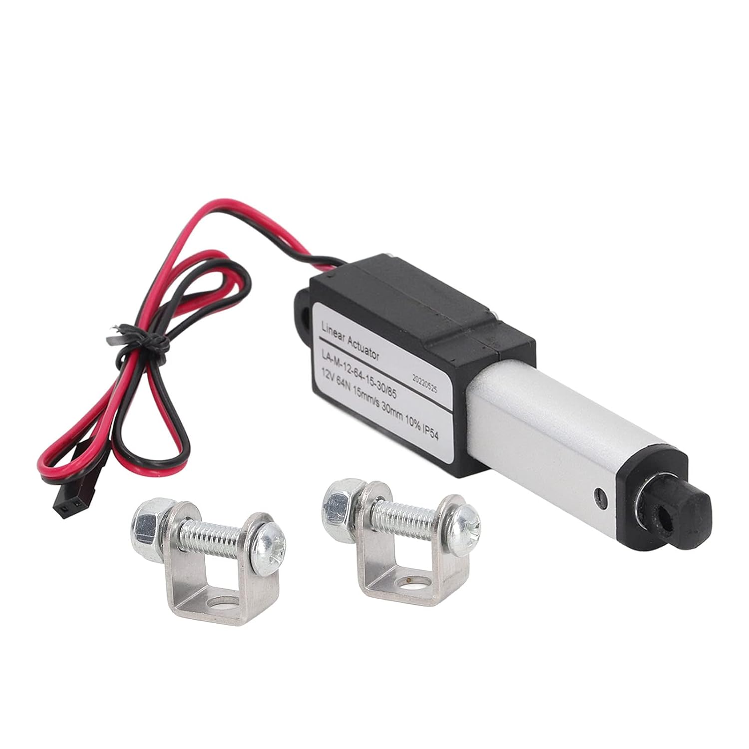 Fydun 12V Electric Actuator – Actuator with 64N Force, Speed Agricultural Machinery, Robotics, and Home Automation (30mm)