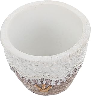 YARDWE Indoor Planters Resin Flower Planter Small Pot Succulent Plant Pot Mini Resin Planter Decorative Garden Planter Micro Landscape Pots for Home Garden Flower Pots Outdoor