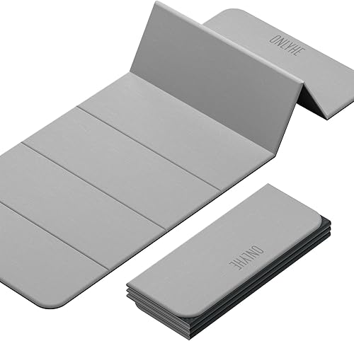 Alfombrilla de yoga plegable, funda familiar, almohada plegable de bolsillo profundo de 0.315 in, antideslizante, pilates, uso exterior, meditación,