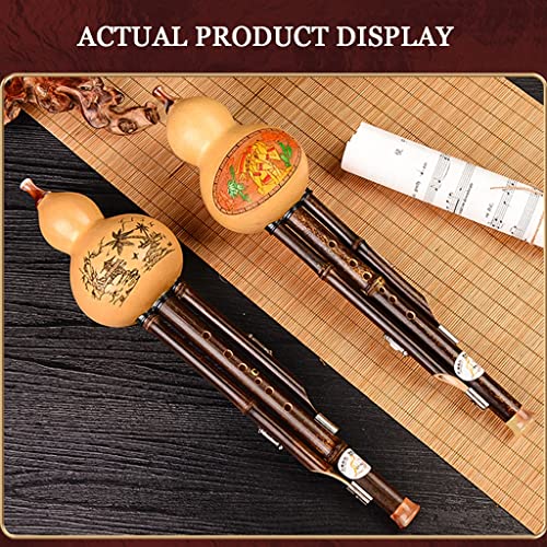 Flutes Hulusi C, Rosewood Hulusi Folk Instrument, Zizhu Three-Tone Detachable Cucurbit, B Flat Chinese Traditional Instrument, For Beginners Musical Amateurs (Size : Bb Key) #TOP2