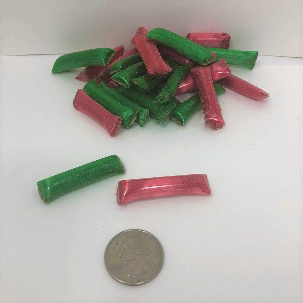 Old Fashion Chocolate Straws Red and Green 1 pound chocolate filled straws