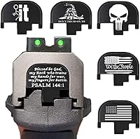 Vista 16 de Placas de deslizamiento traseras de aluminio grabadas con láser, compatibles con accesorios Glock/Taurus/S&W/Sig Sauer/Springfield/CZ/Ruger/Kahr