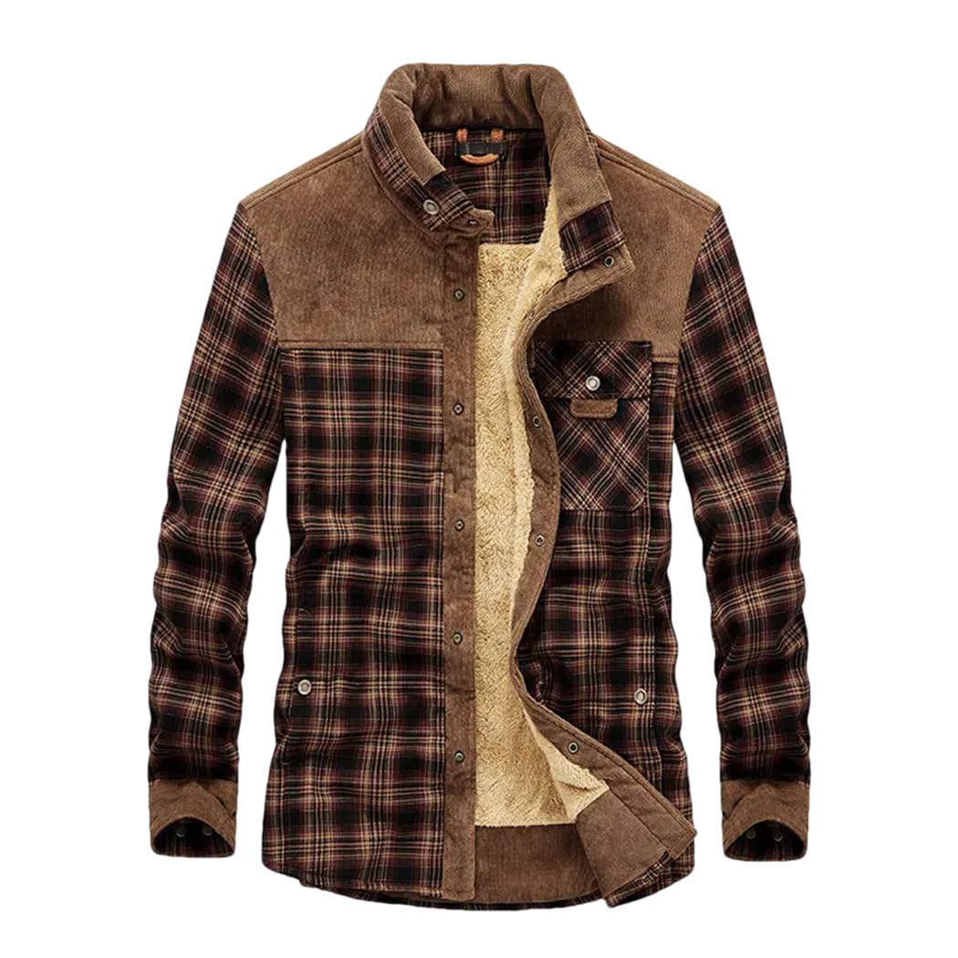 Chemises à carreaux d'hiver homme coton coupe décontractée chic