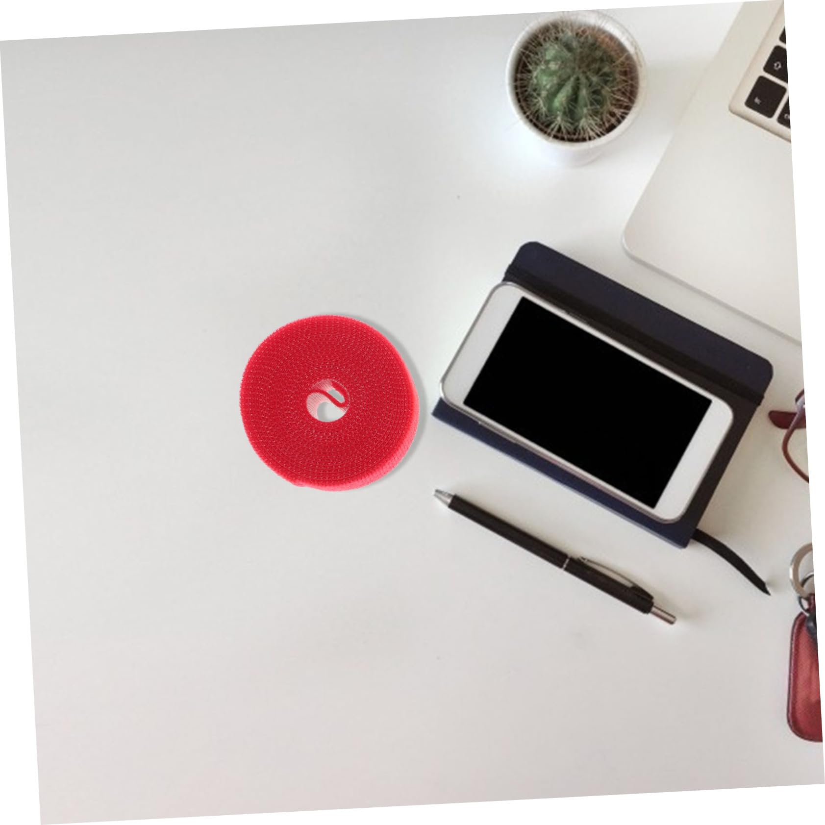 SHINEOFI 4 Sätze Kabelbinder Wiederverwendbare Kabelorganisatoren Für Audio Und Netzwerkkabel Selbstklebend Rot Gelb Blau Grün Und Schwarz 5 Rollen * 4