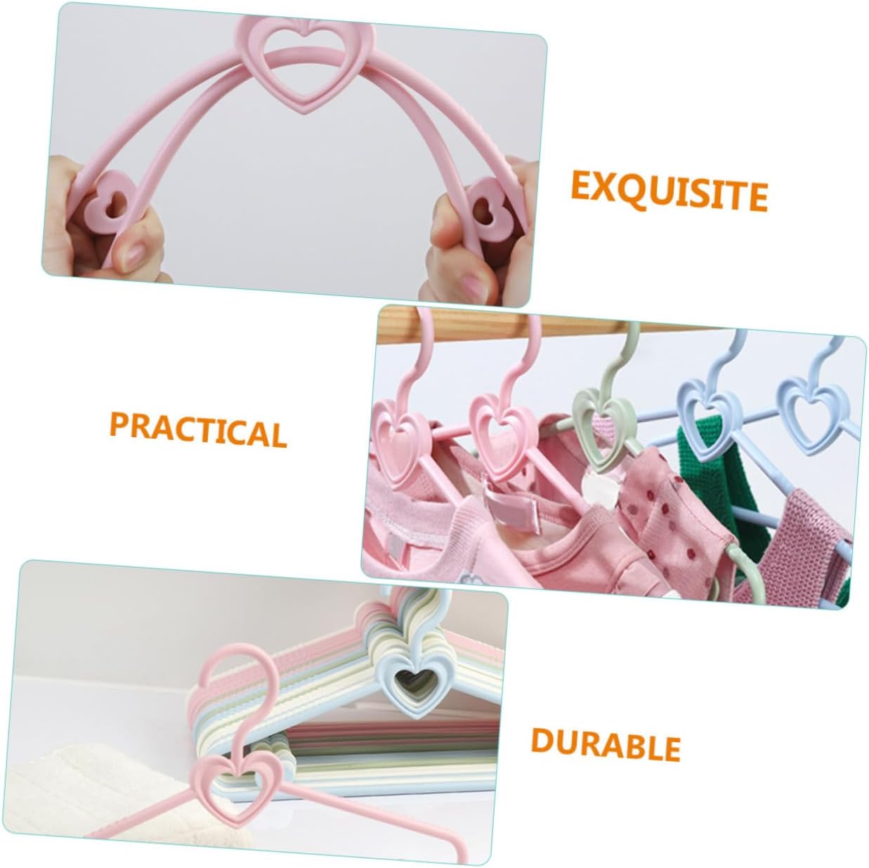 20pcs Clothing Hangers Thickened Non-Slip Closet Organizers for Boys and Space-Saving Clothes Hooks in White Rose Green