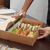 Vista 6 de Restaurantware -Inserto de 12 x 8.7 x 3.2 pulgadas para bandejas de catering, 10 insertos resistentes a la grasa para cajas de catering - Inserto