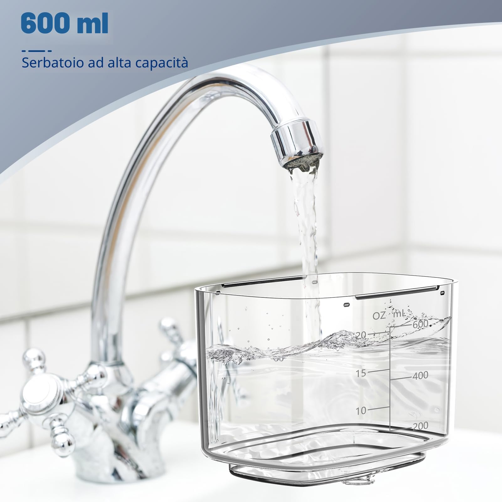 Sawgmore - Idropulsore Dentale con 10 livelli di pressione regolabili, capacità 600 ml, irrigatore orale con 5 punte multifunzione per la casa (nero)