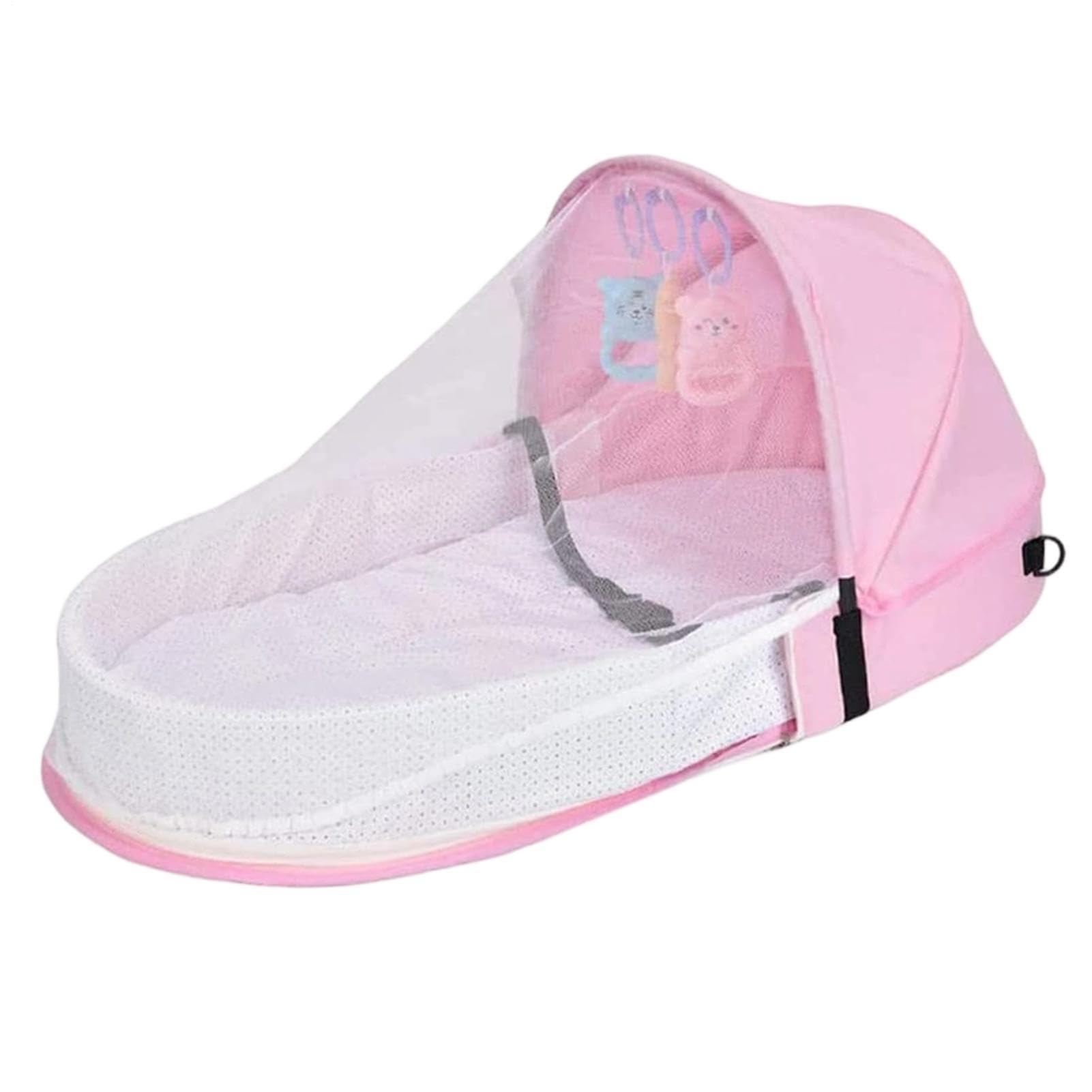 Cama portátil infantil plegable transpirable para evitar mosquitos e insectos