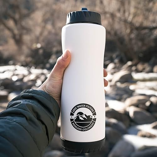 Miniatura 9 de Epic Vostok  Botella de agua aislada al vacío con filtro  Filtro fabricado en Estados Unidos  Apto para lavavajillas  Acero inoxidable  Botella de