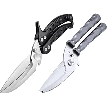 DRAGON RIOT Heavy Duty Kitchen Shears 2 Pack,A Must Have Kitchen Shears for Chicken and Meat Cutting - Dishwasher Safe and Stainless Food Kitchen Scissors for Thanksgiving