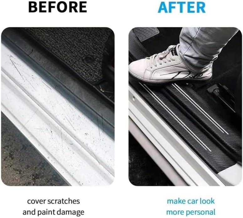 5PCS Car Door Sill Protector, for Ford Bronco Sport 2021 2022 2023 2024 2025 Car Door Edge Guards Door Sill Protector Automotive Wrap Film Anti-Scratch Car Door Threshold Strips