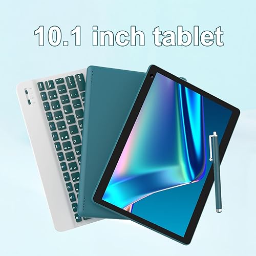 Miniatura 9 de Tablet Android 12 con teclado de 10 pulgadas, 2 en 1, incluye estuche lápiz óptico OTG, 4 GB de RAM+64 GB de ROM, batería de 6000 mAh, cámara dual,