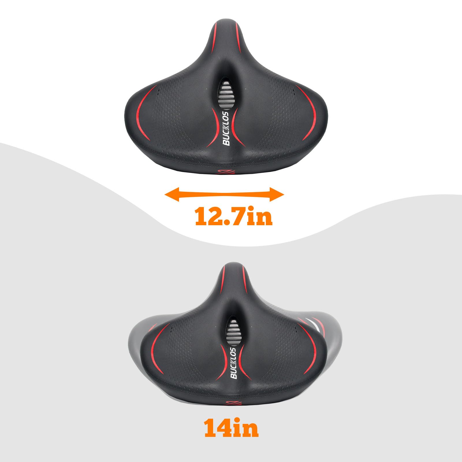 Sillín de bicicleta Versized, cómodo y ancho con acolchado de espuma suave para mujeres y hombres, sillín ergonómico para bicicleta de montaña, bicicleta de ciudad, bicicleta de carretera y