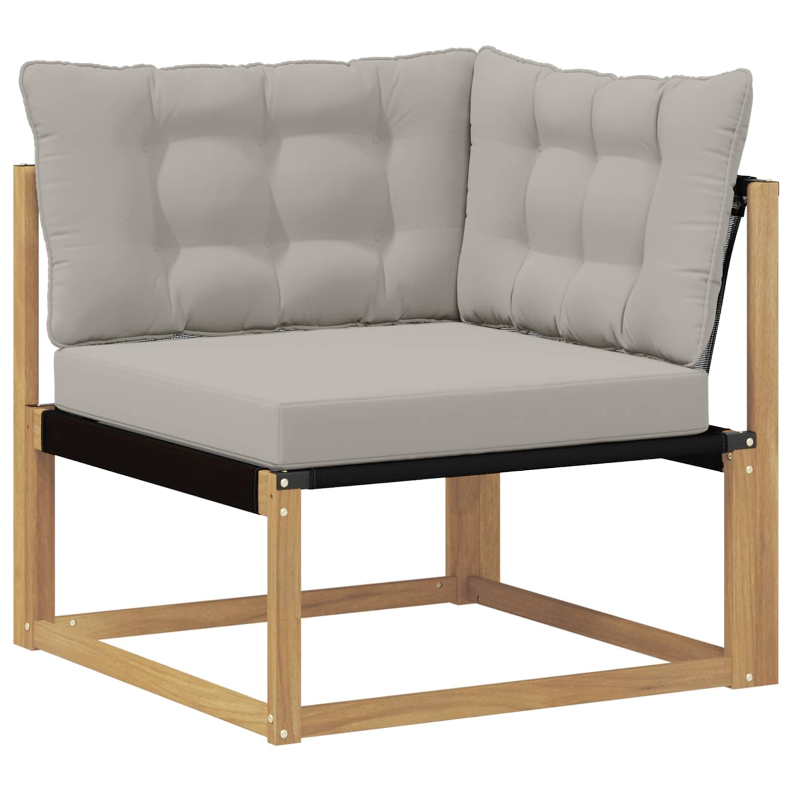 Gartenmöbelgarnitur Set 9-teilig aus massivem Akazienholz wetterfest Moderne Sitzgruppe für Terrasse Balkon Garten Esszimmer Wohnzimmer mit Tisch, Sofas, Sesseln, Aufbewahrung