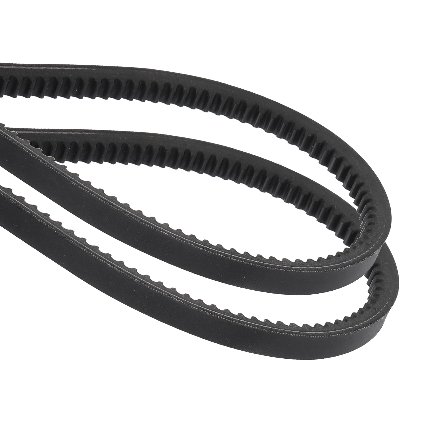 Photo 1 of uxcell 2Pcs AX25 EPDM V-Belt, Raw Edge Cogged Industrial Rubber V Belt 1/2" Width x 27" Outer Circumference