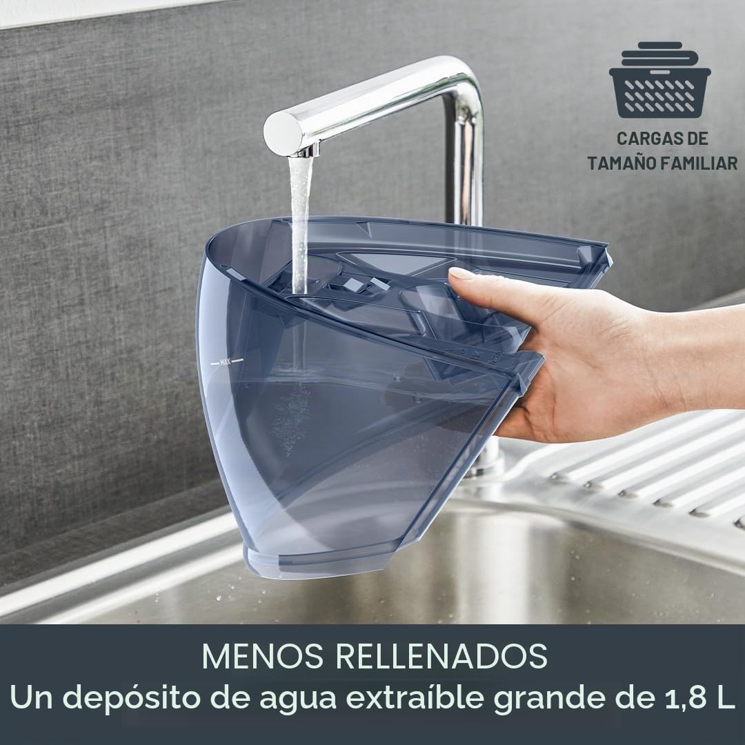 Tefal ProExpress Protect - Plancha para generador de vapor, 7.5 bar de alta presión, 560 g/min de vapor, salida de vapor de 135 g/min, tecnología sin ajuste, protección antigoteo, 1.8 L, azul y blanco