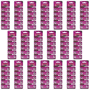 QINF TIANQIU HW01 AG2 1.55V Alkaline Cell Button Batteries - Silver (20 Packs / 200 PCS)