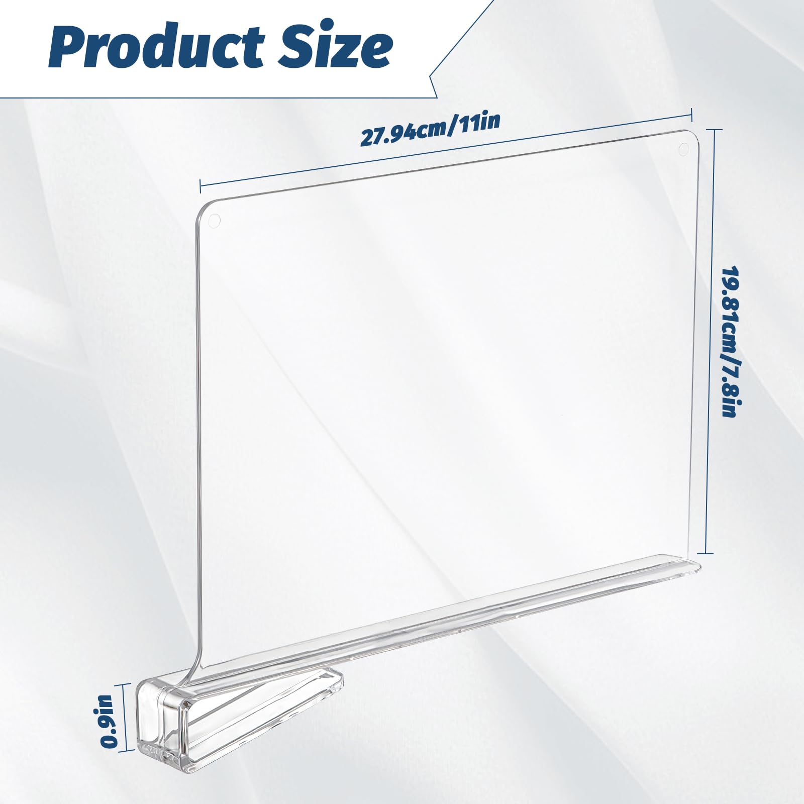Kasanni 8 Pezzi Divisori Armadio 30x20 Cm Divisori per Mensole in Acrilico Trasparente Multifunzione Divisori per Armadio Interno Adatto per Camere da Letto, Cucine, Librerie