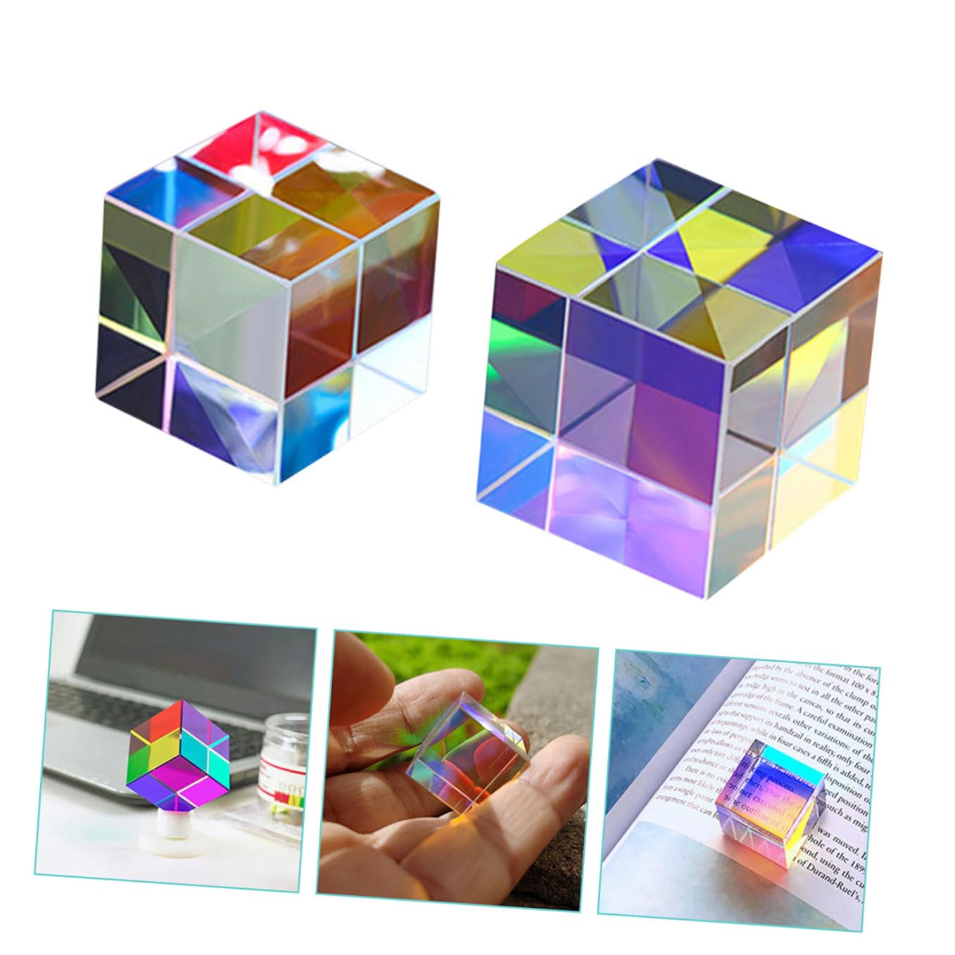 Gatuida 6piezas Prismas Ópticos De Color Cubos Para Experimentos De Física Herramientas Educativas Para Dividir Luz y Aprendizaje Divertido