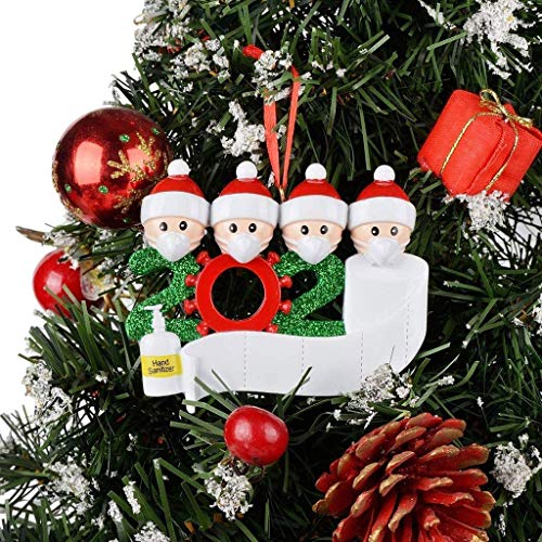 GALAFIRE Succper Personalized Name Christmas Ornament kit 2020 Quarantine Survivor Family Customized Christmas Decorating Kit Ornament Xmas Tree Ornaments 2020 Christmas Holiday Decorations Xmas Gift - Thumbnail 2