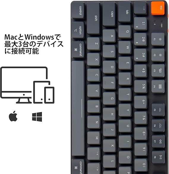Keychron K1 SE Ultra Slim Wireless Mechanical Keyboard, 87 Keys, US Layout, White LED Light, Low Profile Gateron Mechanical Switch, Bluetooth Wireless, Compatible with Mac Windows Low Profile Gateron Mechanical Blue Axis