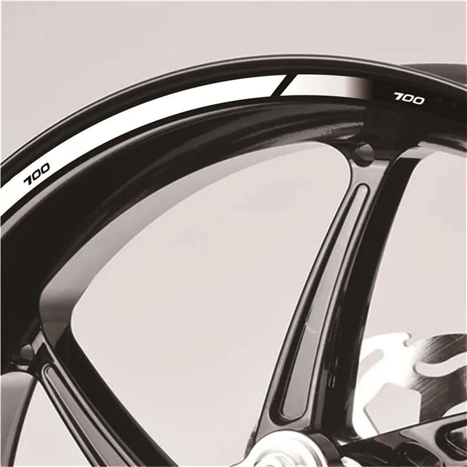 Reflektierender Motorrad-Radaufkleber, Wasserfester Streifenstreifen, Felgenaufkleber Für BMW F700GS, F 700gs(Style 1)