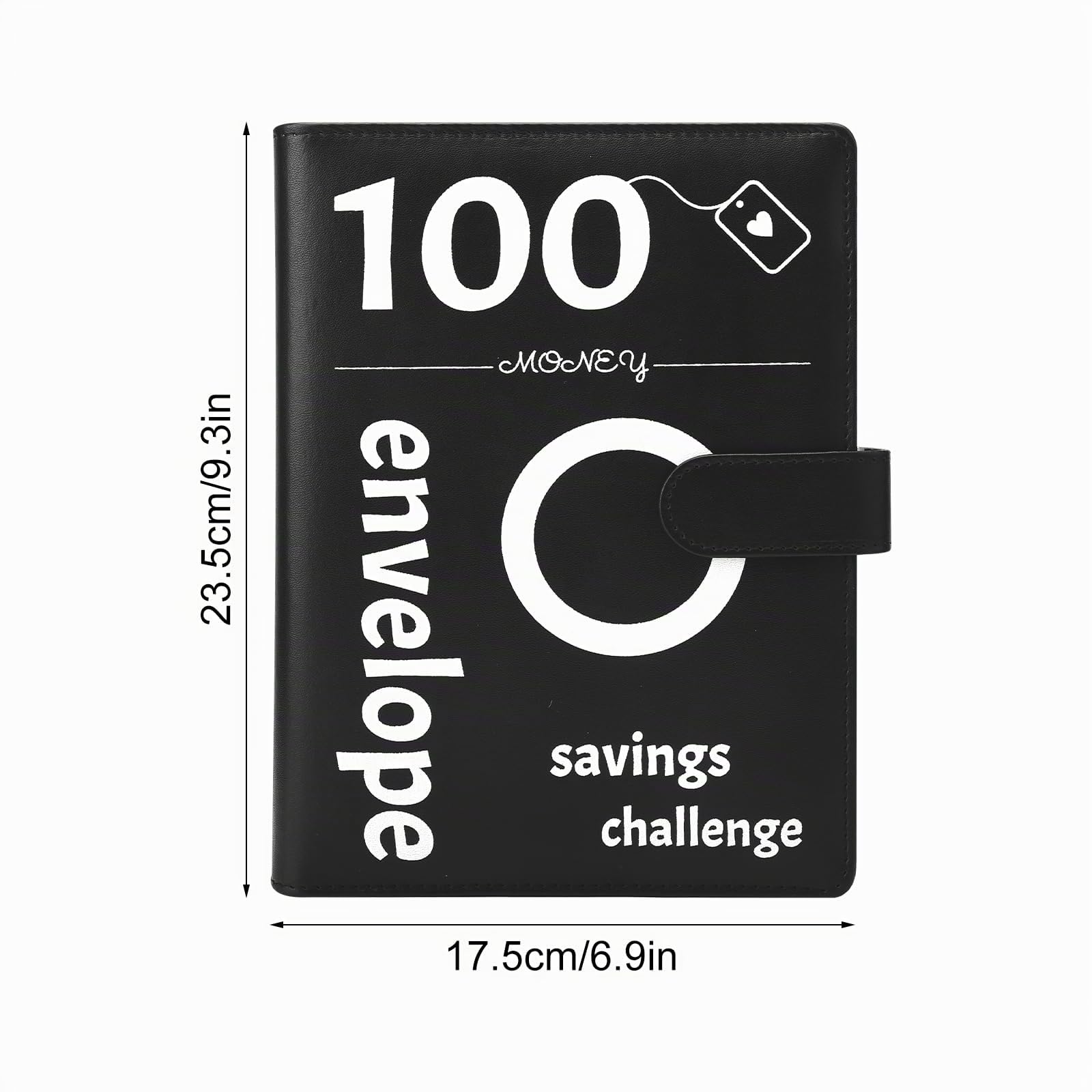 100 Envelope Challenge Binder, Buste Sfida Binder, Cartella Budget per risparmiare €5,050, Sfida risparmio per pianificatori di bilancio (nero)