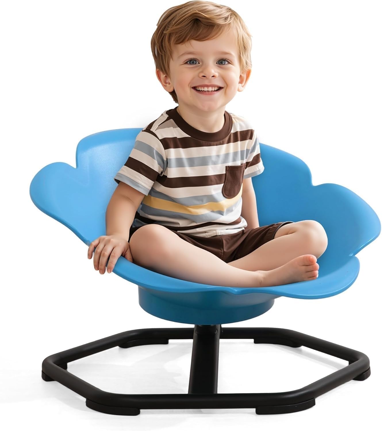 Sensory Spinning Chair for Kids,Autistic Childs Swivel Chair,Sit and Spin Toy,Training Body Coordination,Metal Base Non-Slip Indoor and Outdoor Activity Spins Toys,Ages 3-12 (One Color 2)