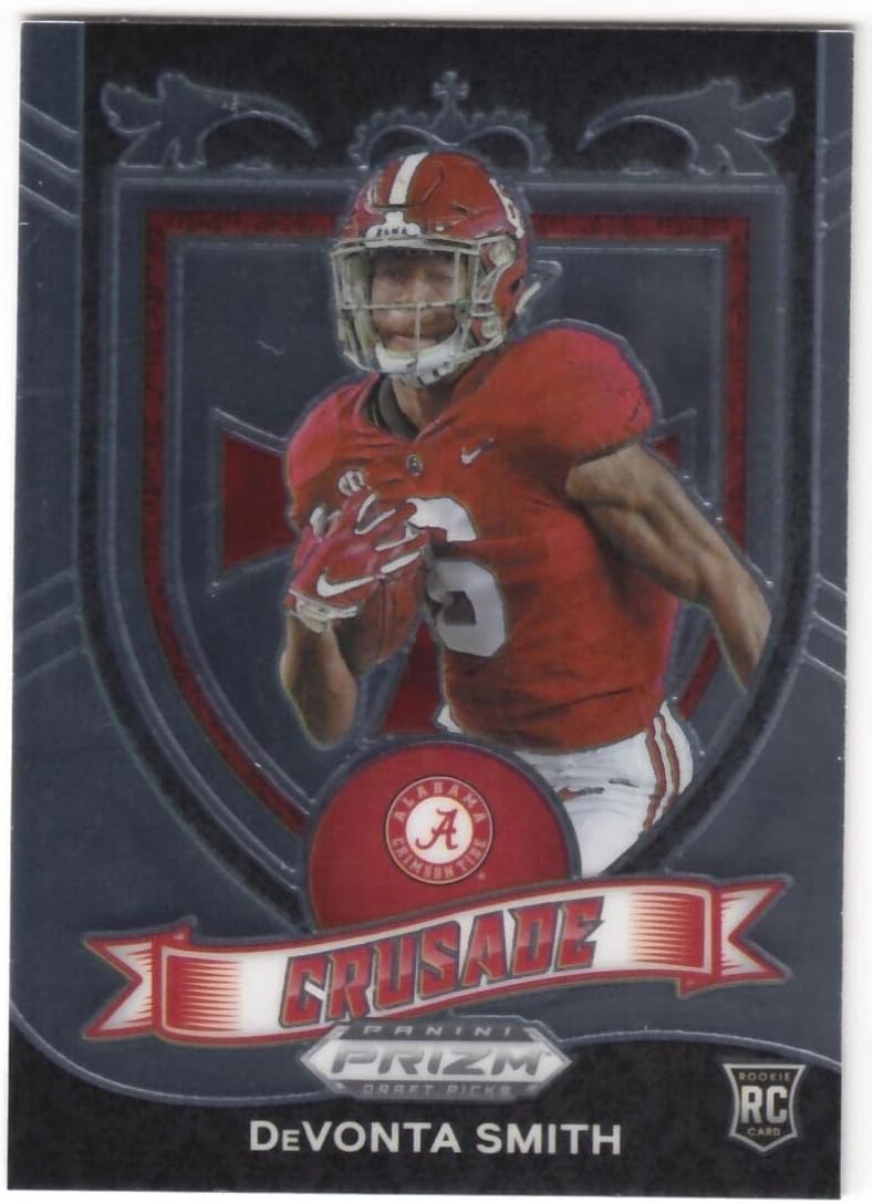 2021 Panini Prizm Draft Picks #165 DeVonta Smith Alabama Crimson Tide Crusade (Rookie Year Card) NFL Football Card NM-MT