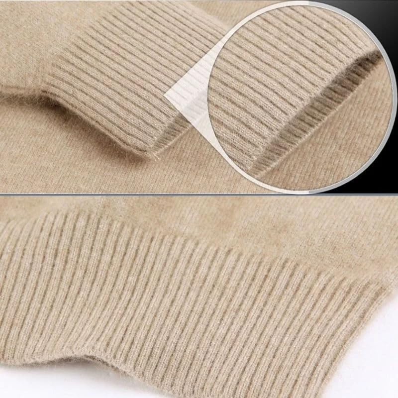 Hamthuit Mens Knitted V Neck Sweater Slim Fit Long Sleeve Pullovers Solid Color Sweater3