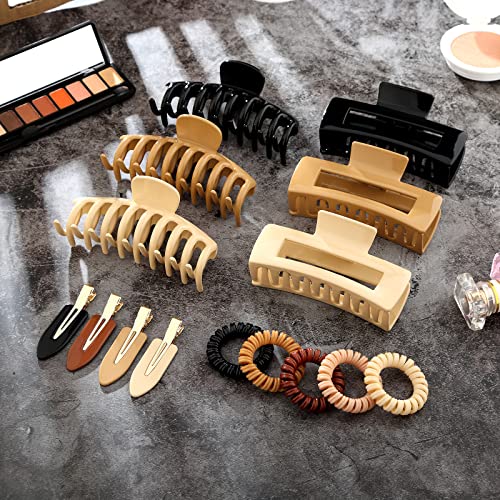 Yierso 15 Pcs 4.3 Inch Large Hair Claw Clips Set For Women Thin Thick Curly Hair, Big Banana Clips, 90'S Strong Hold Jaw Clip, Hair Claws Strong Hair Styling Accessories Jumbo Claw Clip #TOP6