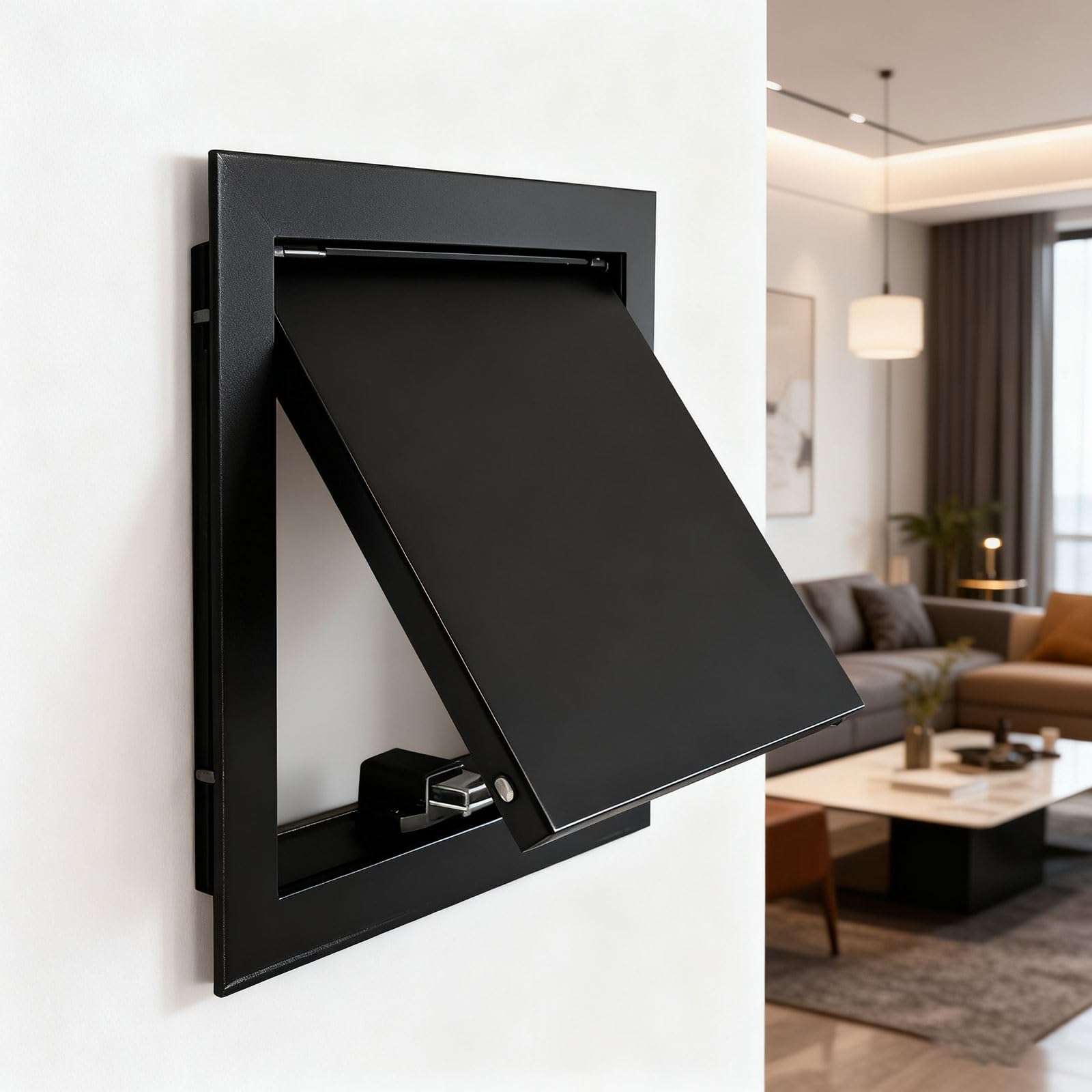 Drzwi wejściowe na poddasze, wbudowany aluminiowy panel dostępu do strychu - łatwy dostęp do drzwi wejściowych na ścianę/sufit, idealny do zjeżdżalni bielizny,