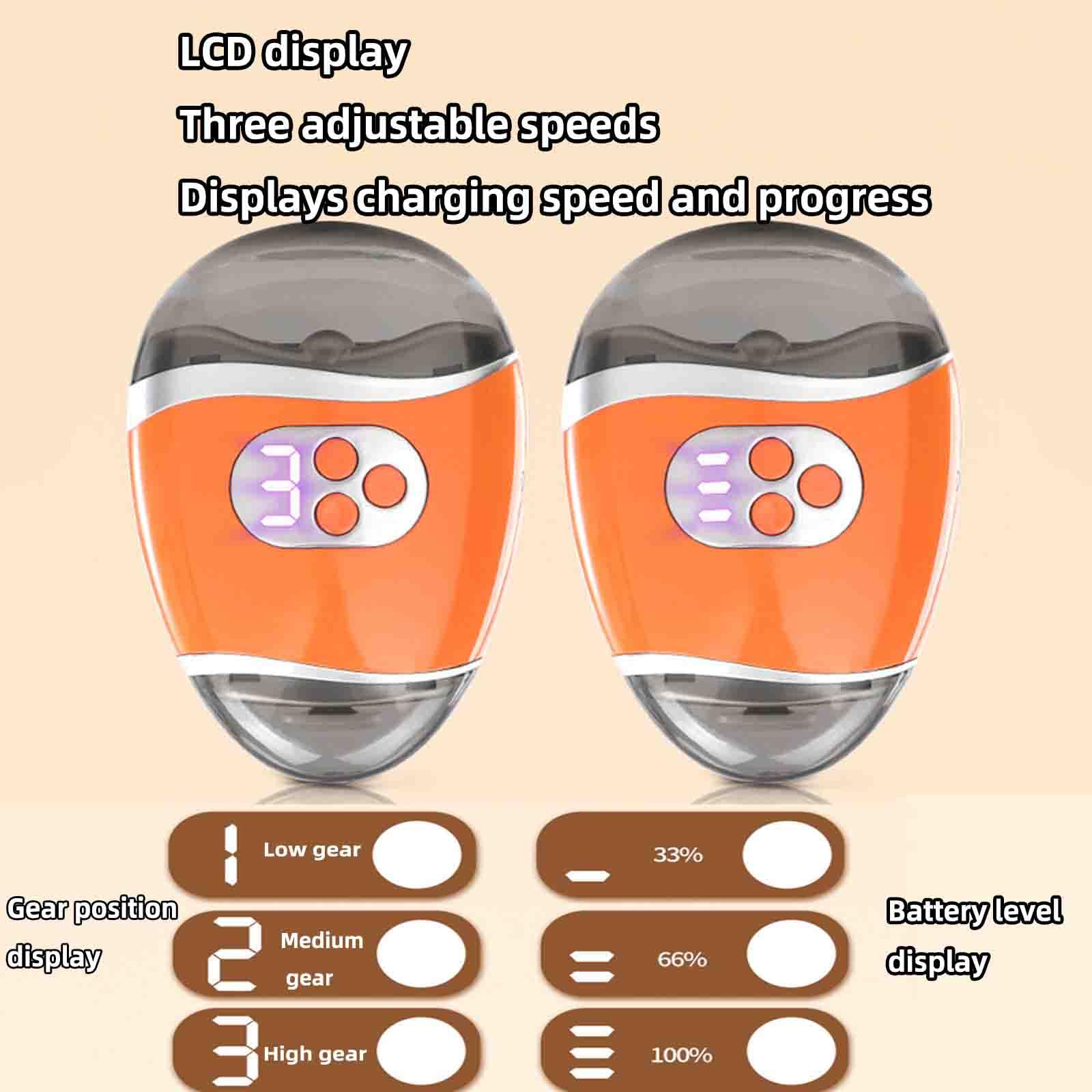 Alicate cortauñas Electrico Adultos Nail cutter Corta uñas adulto Profesional Uñas gruesas Automático Lima De Uñas Multifuncional Recargable Silencioso (Orange,7.4x10.4cm)