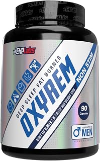 OxyRem by EHPlabs - Non-Stimulant Deep Sleep Thermogenic Fat Burner for Men to Help Regulate & Promote REM Sleep - 30 Servings (90 Capsules)