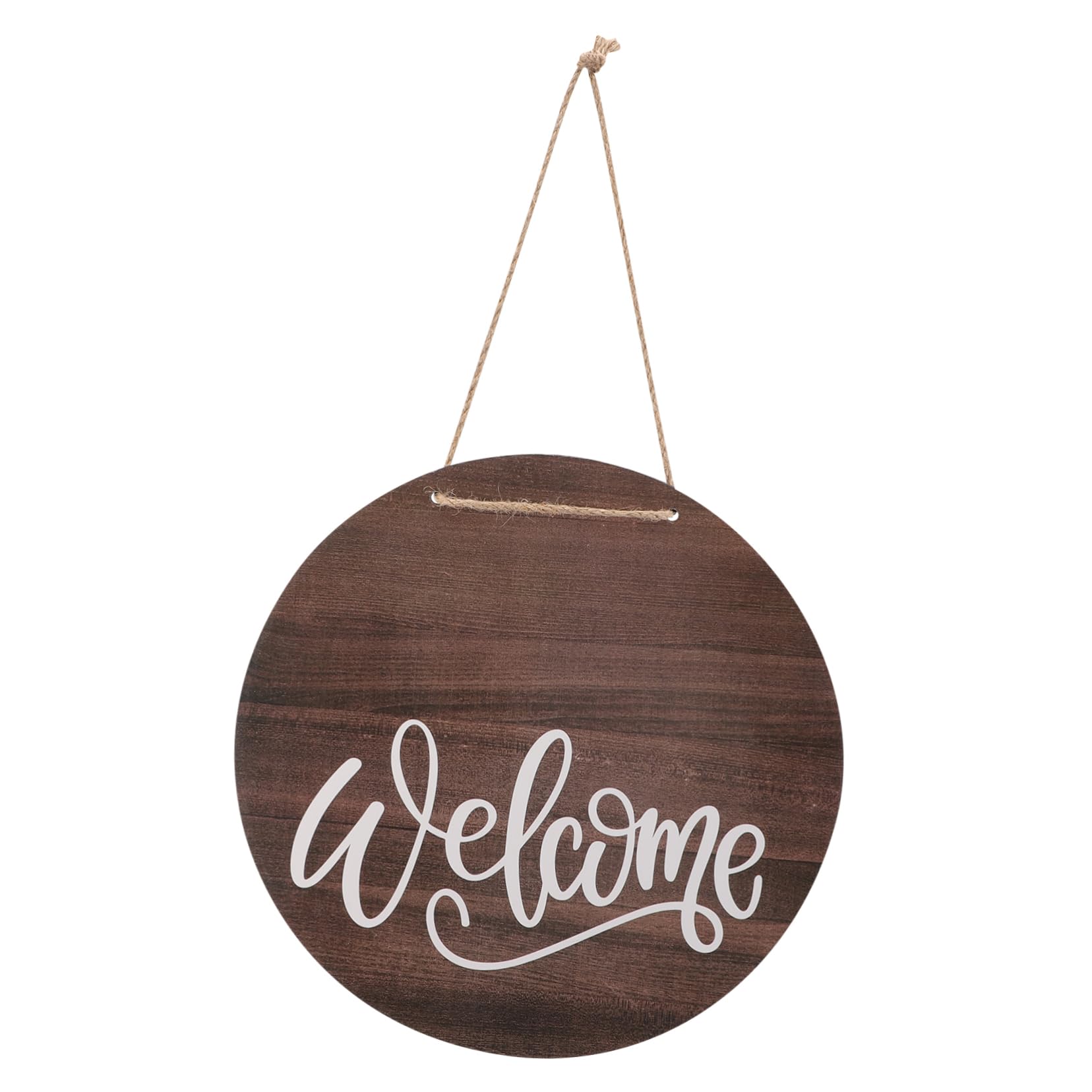 RORPOIR Round Welcome Sign for Front Door Wooden Hanging Decor Farmhouse Style Decor Easy to Use